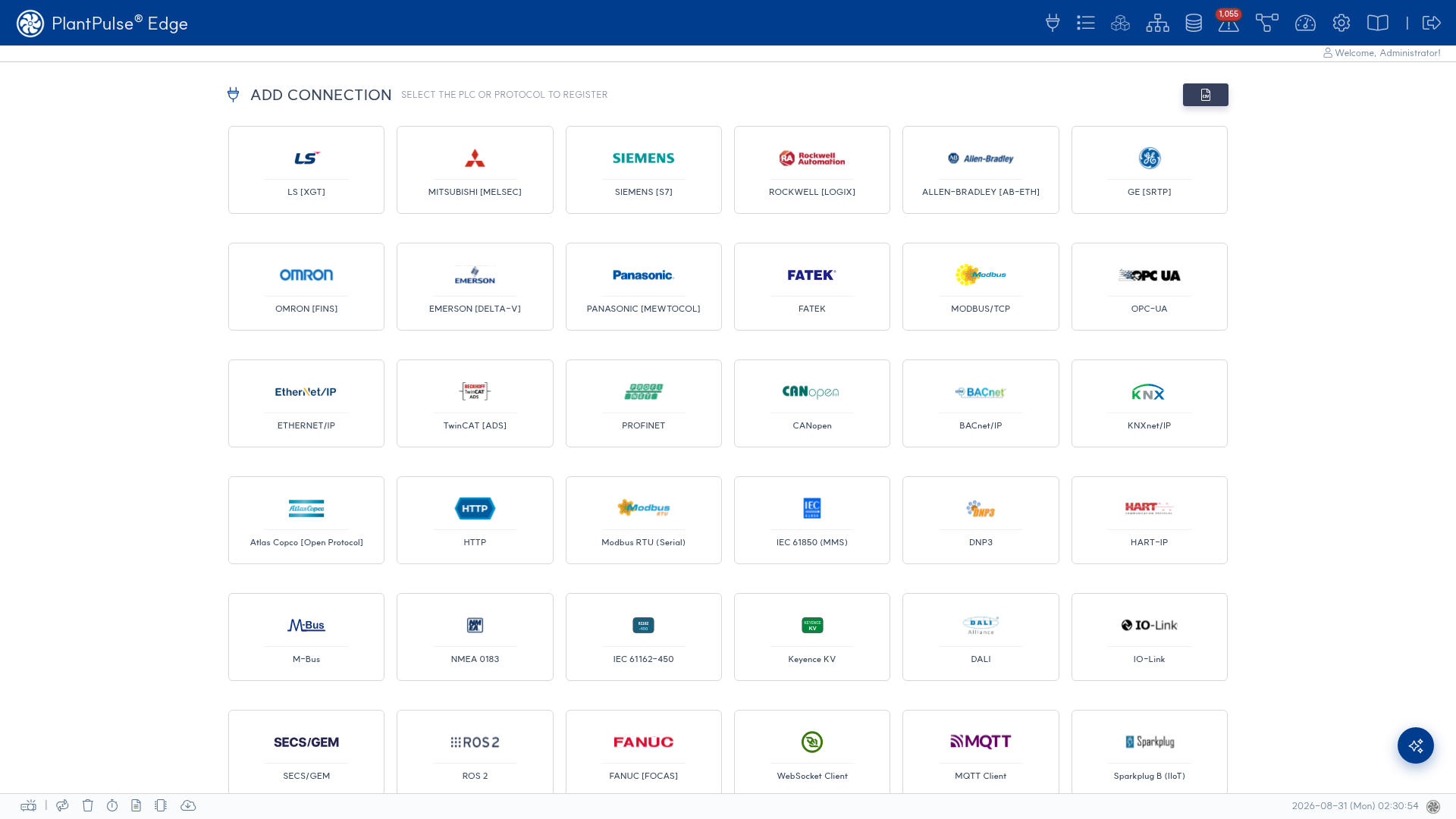Protocol selection — ADD CONNECTION